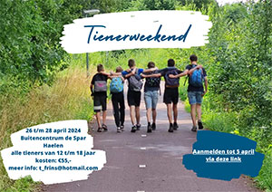 vrijdag 26 t/m zondag 28 april - Tienerweekend Bisdom Roermond