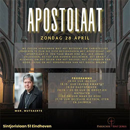 zondag 28 april - Jongerenavond over apostolaat