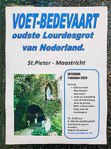 zaterdag 7 oktober - Voetbedevaart Chevremont - Maastricht