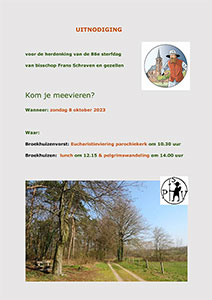 zondag 8 oktober - Mgr. Schraventocht