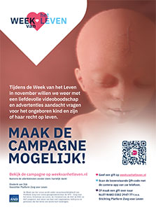 zaterdag 4 t/m zaterdag 11 november - Week van het Leven