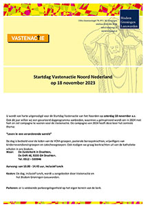 zaterdag 18 november - Regionale startdag Vastenactie