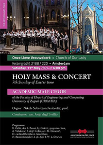 zaterdag 11 mei - Holy Mass & Concert - Academic Male Choir