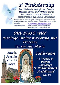 maandag 20 mei - Pinksterbrunch en Mariaprocessie