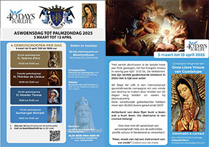 woensdag 5 maart t/m zondag 13 april - 40 Days For Life gebedswake