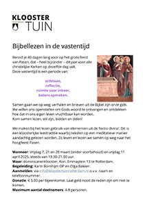vrijdag 28 maart - Bijbellezen in de Vastentijd
