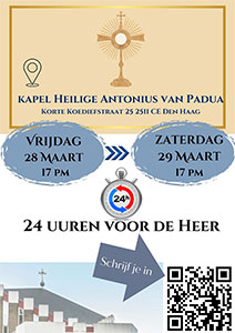 vrijdag 28 t/m zaterdag 29 maart - 24 Uur voor de Heer - Den Haag