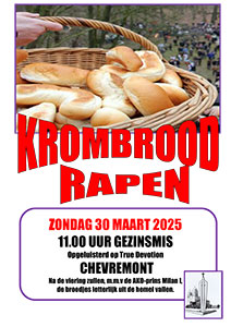 zondag 30 maart - Gezinsmis met krombrood rapen