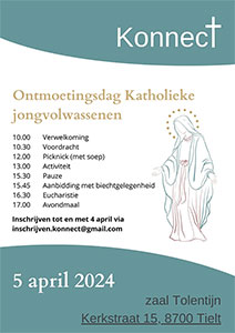 zaterdag 5 april - Ontmoetingsdag katholieke jongvolwassenen