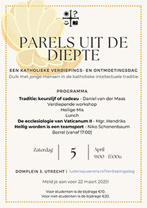 zaterdag 5 april - Verdiepingsdag - Parels uit de diepte