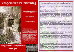 zondag 13 april - Vespers van Palmzondag