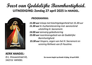 zondag 27 april - Feest van Goddelijke Barmhartigheid - Handel