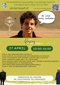 zondag 27 april - Ontmoetingsdag rond heiligverklaring