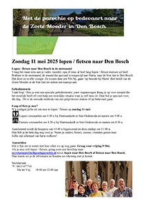 zondag 11 mei - Wandelbedevaart Sint-Oedenrode - Den Bosch