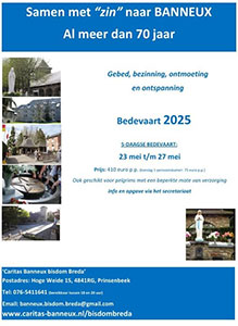 vrijdag 23 t/m dinsdag 27 mei - Bedevaart naar Banneux