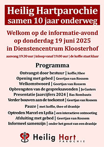 donderdag 19 juni - Heilig Hartparochie - Samen 10 jaar onderweg