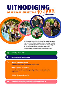 zaterdag 21 juni - Jubileumfeest De Ark Haarlem 10 jaar