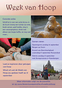 zondag 14 t/m zondag 21 september - Week van Hoop - Parochies Brabantse Wal