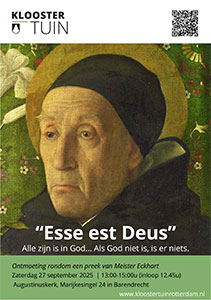 zaterdag 27 september - Ontmoeting rond een preek van Meister Eckhart