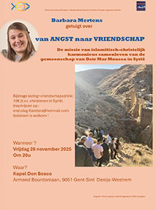 vrijdag 28 november - Barbara Mertens Van angst naar vriendschap