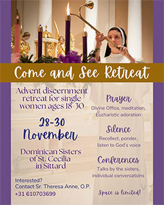 vrijdag 28 t/m zondag 30 november - Come and See Retreat