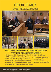 zaterdag 24 januari 2026 - Open kloostermiddag - Hoor je Mij?