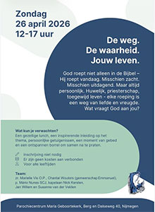 zondag 26 april - De weg - De waarheid - Jouw leven