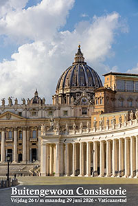 vrijdag 26 t/m maandag 29 juni - Buitengewoon Consistorie in Rome
