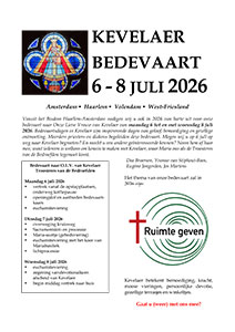 maandag 6 t/m woensdag 8 juli - Zomerbedevaart Bisdom HA naar Kevelaer