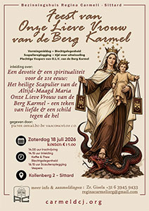 zaterdag 18 juli - Feest van Onze Lieve Vrouw vd Berg Karmel