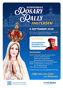 zaterdag 5 september - Rosary Rally met kardinaal Burke