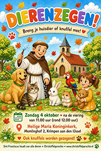 zondag 4 oktober - Dierenzegen Christoffelparochie zondag 4 oktober - Dierenzegen Christoffelparochie