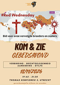 woensdag 18 november - Kom en Zie - Gebedsavond woensdag 18 november - Kom en Zie - Gebedsavond
