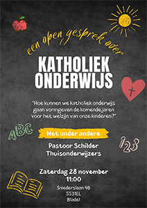zaterdag 28 november - Een open gesprek over katholiek onderwijs